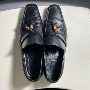 Men’s Vintage Gucci Bamboo Tassel Loafers Sz 10D